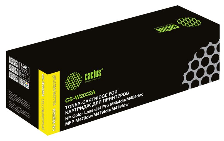 Картридж лазерный Cactus CS-W2032A W2032A желтый (2100стр.) для HP LJ M454/MFP M479