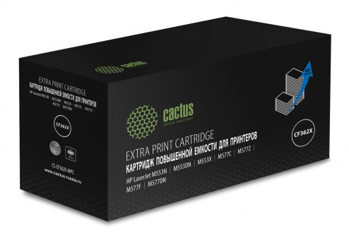 Картридж лазерный Cactus CS-CF362X-MPS желтый (18000стр.) для HP CLJ M552dn/M553dn/M553N/M553x