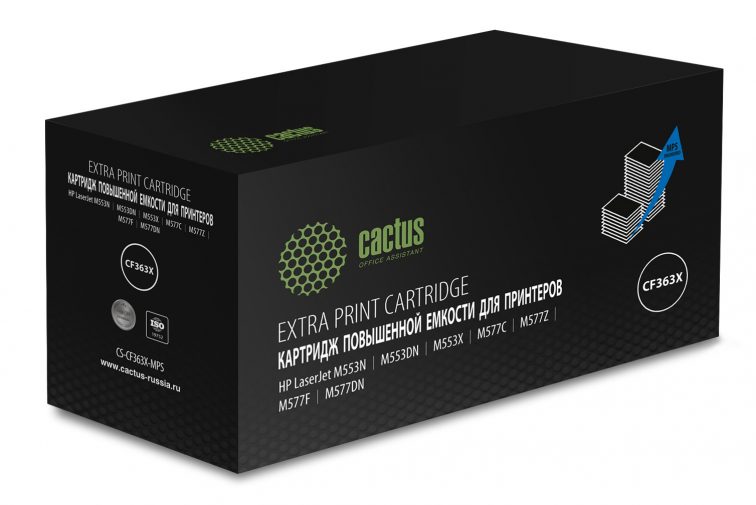 Картридж лазерный Cactus CS-CF363X-MPS пурпурный (18000стр.) для HP CLJ M552dn/M553dn/M553N/M553x