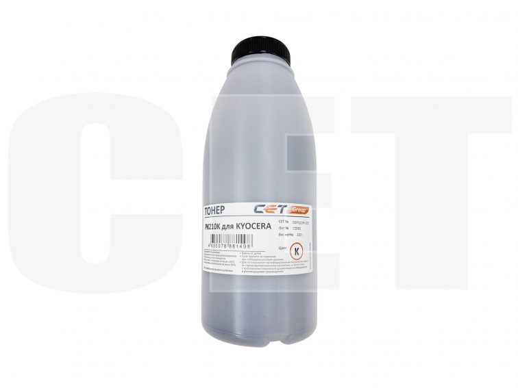 Тонер Cet PK210 OSP0210K-200 черный бутылка 200гр. для принтера Kyocera Ecosys P6230cdn/6235cdn/7040cdn