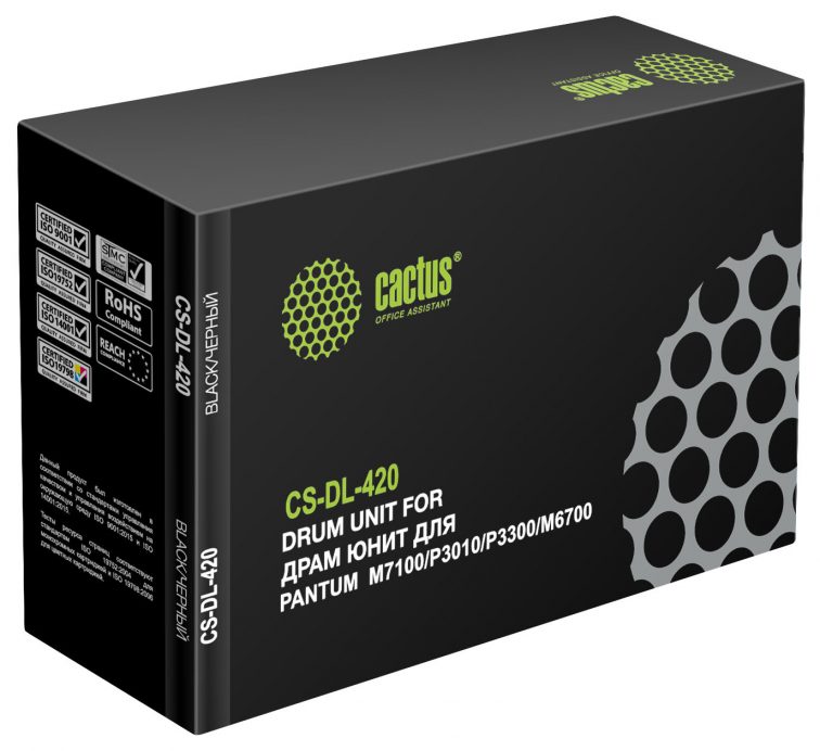 Блок фотобарабана Cactus CS-DL-420 DL-420 ч/б:9000стр. для M7100/P3010/P3300/M6700/M6800 Pantum