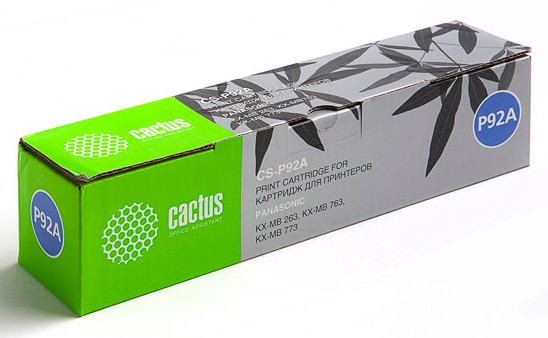 Тонер Картридж Cactus CS-P92A черный для Panasonic KX-MB263/KX-MB763/KX-MB773 (2000стр.)