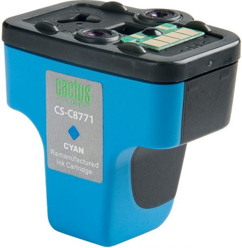 Картридж струйный Cactus CS-C8771 голубой для №177 HP PhotoSmart 3213/3313/8253/C5183/C6183 (11,4ml)