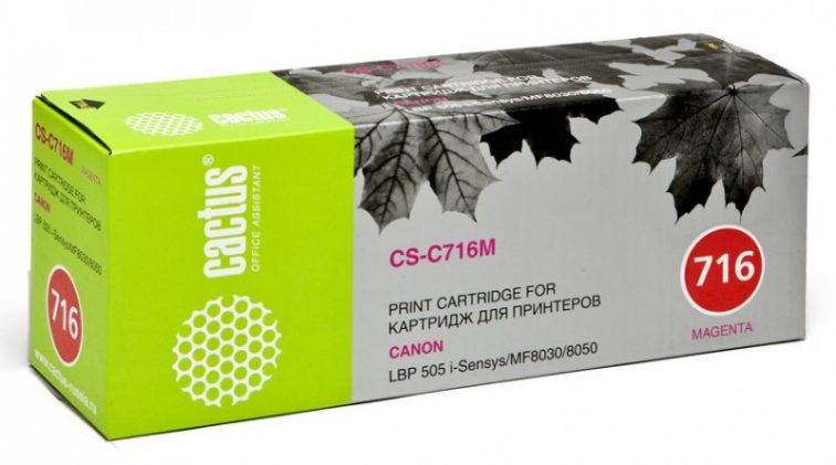 Тонер Картридж Cactus CS-C716M пурпурный для Canon LBP-5050 5050N (1500стр.)
