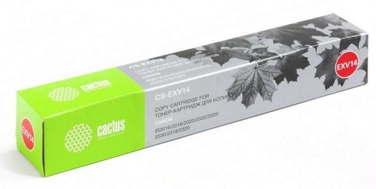 Тонер Картридж Cactus CS-EXV14 черный для Canon iR2016 2018 2020 2022 2025 2030 2318 2320 (8300стр.)