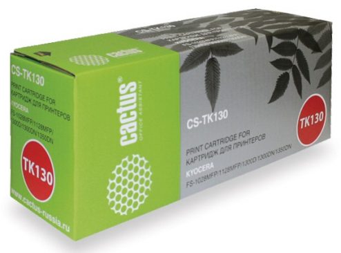 Тонер-картридж Cactus CS-TK130 для принтера Kyocera Mita FS-1028MFP/1128MFP, черный, 7200 стр.