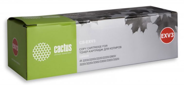 Тонер-картридж Cactus CS-EXV3 для МФУ Canon IR 2200/2800, черный, 15000 стр. (туба, 795 г.)
