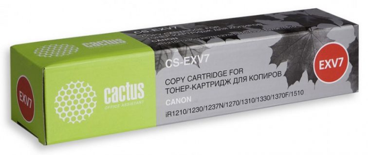 Тонер Картридж Cactus CS-EXV7 черный для Canon IR1210/1230/1510/1530/1570F (5300стр.)