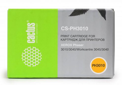 Тонер Картридж Cactus CS-PH3010 (106R02181) черный для Xerox Phaser 3010 WorkCentre 3045 (1000стр.)