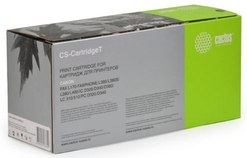 Тонер Картридж Cactus CS-CartridgeT черный для Canon Fax L170 Faxphone / L380 / L380S / L390 / L400 / IC D320 / D340 / D383 / LC 310 / 510 / PC D320 / D340 (3500стр.)