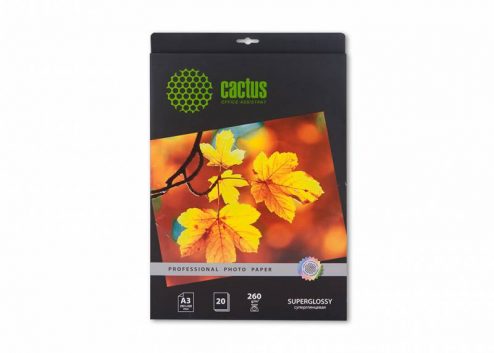 Фотобумага Cactus CS-HGA326020 Professional суперглянцевая А3 260 г/м2 20 листов