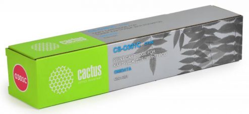 Тонер-картридж Cactus CS-O301C для OKI C301/321 голубой 1500 страниц