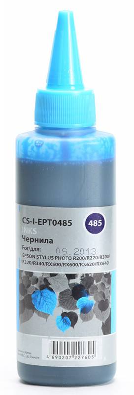 Чернила Cactus CS-I-EPT0485 светло-голубой (100мл) Epson Stylus Photo R200/R220/R300/R320