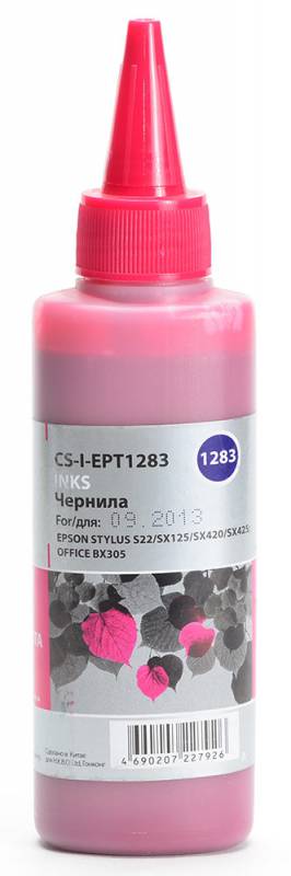 Чернила Cactus CS-I-EPT1283 пурпурный (100мл) Epson Stylus S22/SX125/SX420/SX425; Office BX305