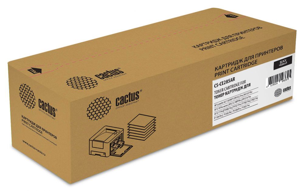 Картридж лазерный Cactus CS-CE285AR черный (1600стр.) для HP LJ P1102/P1102W/M1130/M1132